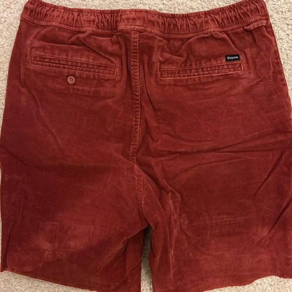 Brixton Madrid II Drawstring Shorts in Brick Red - Picture 3 of 3